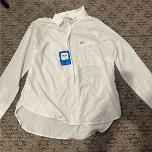 Women’s White Button-Up Shirt